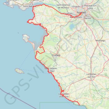 Trace GPS Nantes Cyclisme, itinéraire, parcours