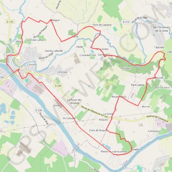 Trace GPS Casseneuil, le circuit des trois rivières - Pays de la vallée du Lot, itinéraire, parcours