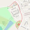 Trace GPS Trace along center of footpaths, Harvest Sports Park, itinéraire, parcours