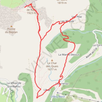 Trace GPS Tour du Char des Quais, itinéraire, parcours