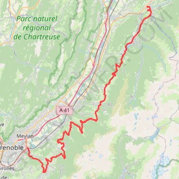 Trace GPS Balcons de Belledonne, itinéraire, parcours