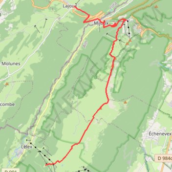 Trace GPS GTJ Vijoux - Colomby de Gex, itinéraire, parcours