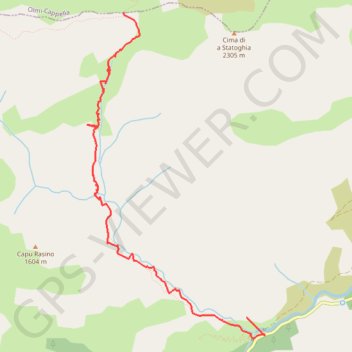 Trace GPS Bocca di Ondella, itinéraire, parcours
