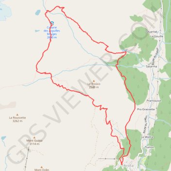 Trace GPS Cabane Aiguilles Rouges, itinéraire, parcours