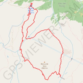 Trace GPS Cabane Brunet, itinéraire, parcours