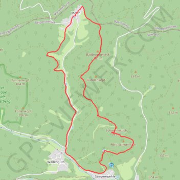 Trace GPS Au départ de Reipertswiller, itinéraire, parcours