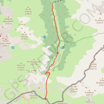 Trace GPS GR 108A - Du col de Peyrelue à Pont de Camps - Entretien balisage, itinéraire, parcours