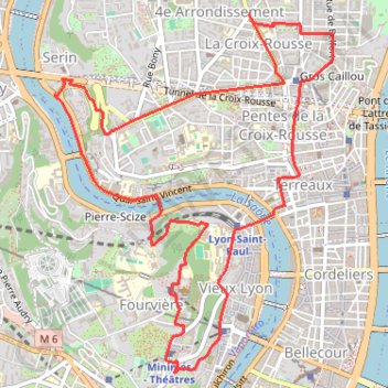 Trace GPS Boucle Suunto Lyon départ Grimpeur, itinéraire, parcours