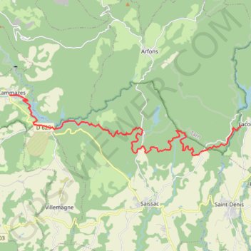 Trace GPS Rigole de la Montagne (noire), itinéraire, parcours