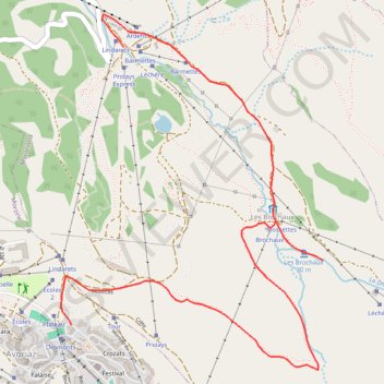 Trace GPS D'Avoriaz à la cascade des Brochaux par les Lindarets, itinéraire, parcours