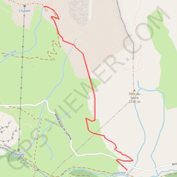 Trace GPS essai topo, itinéraire, parcours