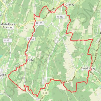 Trace GPS Tournuscimes - Chardonnay, itinéraire, parcours