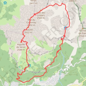Trace GPS Tête du Colonney depuis Le Coudray - Aiguille de Varan et Aiguille Rouge (Haut Giffre - Aiguilles Rouges), itinéraire, parcours