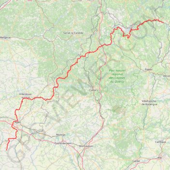 Trace GPS GR®652 Voie de Rocamadour (2021), itinéraire, parcours