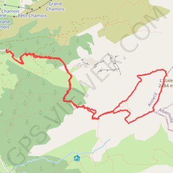 Trace GPS Traversée de l'Etale par l'arête (Aravis), itinéraire, parcours