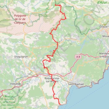 Trace GPS Du Lachens à la mer Méditerranée, itinéraire, parcours