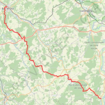 Trace GPS GR714 Randonnée de Bar-le-Duc (Meuse) à Domrémy-la-Pucelle (Vosges), itinéraire, parcours