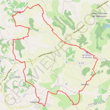 Trace GPS Dolmayrac / Laugnac, une grande randonnée dans les Serres, itinéraire, parcours