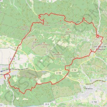 Trace GPS Fontvieille - Baux de Provence - Moulin de Daudet - 18101 - UtagawaVTT.com, itinéraire, parcours