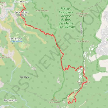 Trace GPS GRR3 Le Tour de Mafate - De l'îlet Malheur à la RF13, itinéraire, parcours