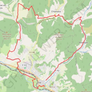 Trace GPS Col Romeyer, itinéraire, parcours