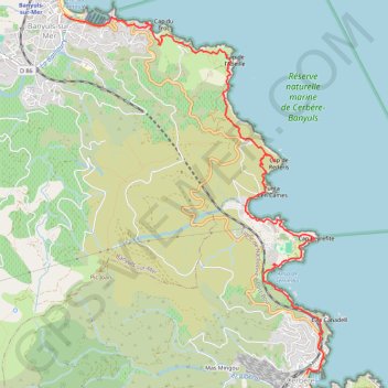 Trace GPS Collioure - Cadaquès - Jour 3 : Banyuls > Cerbère, itinéraire, parcours
