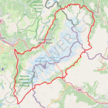 Trace GPS Chamonix - UTMB - Ultra Trail du Mt Blanc 2015, itinéraire, parcours
