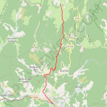 Trace GPS Etape 1 Vercors 2021, itinéraire, parcours