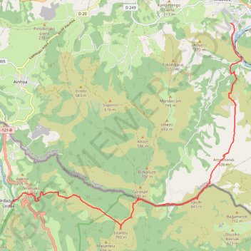 Trace GPS LABOURD Urdax-Itxassou-Urdazuritik-Itsasurat, itinéraire, parcours