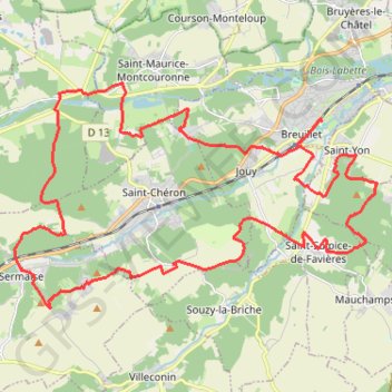 Trace GPS Les Vallées Breuilletoises, itinéraire, parcours