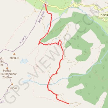 Trace GPS Col des Aravis-Chalet du Curé, itinéraire, parcours