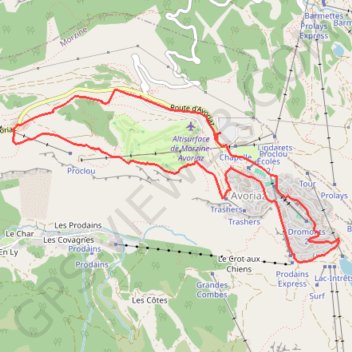 Trace GPS A Mine de la Lappiaz et la Ferme de Séraussaix, itinéraire, parcours