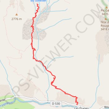 Trace GPS Aiguille de la dibona, itinéraire, parcours
