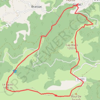 Trace GPS Picou, itinéraire, parcours