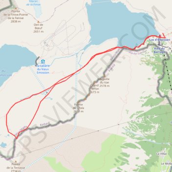 Trace GPS Pointe de la Terrasse, itinéraire, parcours