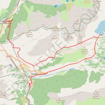 Trace GPS Près du col de Puymorens, itinéraire, parcours