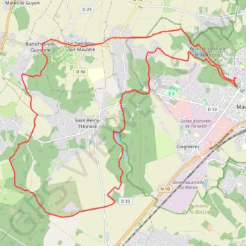 Trace GPS Maurepas, itinéraire, parcours