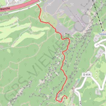 Trace GPS Grand Salève - Sentier des Buis (parcours origine) -T4, itinéraire, parcours