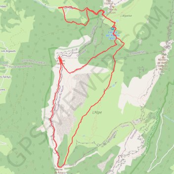 Trace GPS Mont Pinet et Sangle du Fouda Blanc, itinéraire, parcours