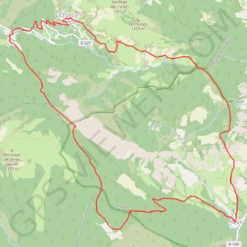 Trace GPS Le Poët-en-Percip - Aulan - Montagne de la Bohémienne, itinéraire, parcours