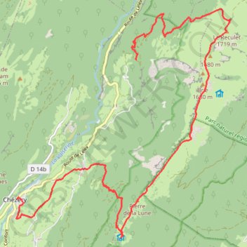 Trace GPS Chézery-Le Reculet, itinéraire, parcours