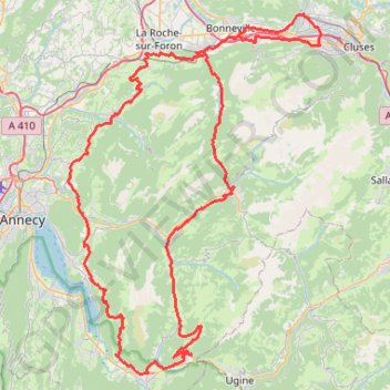 Trace GPS Journée vélo - Forclaz de Montmin, itinéraire, parcours