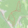 Trace GPS Mont Charvet par la Croix des Moines depuis Torcieu, itinéraire, parcours
