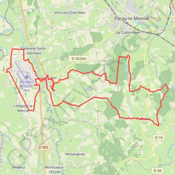 Trace GPS En Charolais - Saint-Yan, itinéraire, parcours