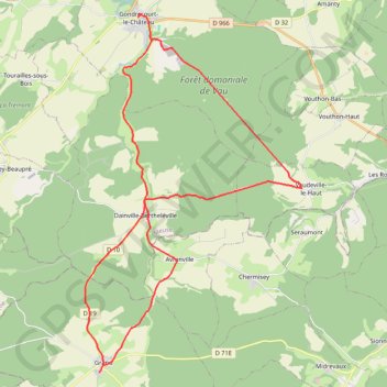 Trace GPS Escapade antique - Gondrecourt-le-Château, itinéraire, parcours