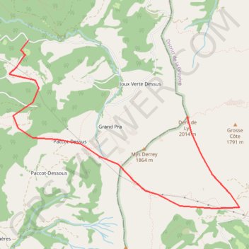Trace GPS Dent de Lys depuis les Paccots, itinéraire, parcours