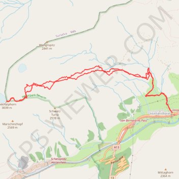 Trace GPS Chilchalphorn, itinéraire, parcours