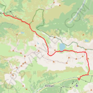 Trace GPS Traversée Hautacam - Barèges, itinéraire, parcours