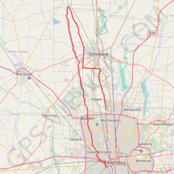 Trace GPS ThrottleCo_River_Roads_Loop, itinéraire, parcours