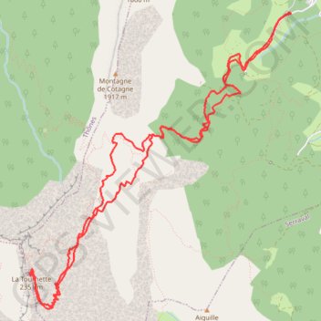 Trace GPS La tournette face Est, itinéraire, parcours